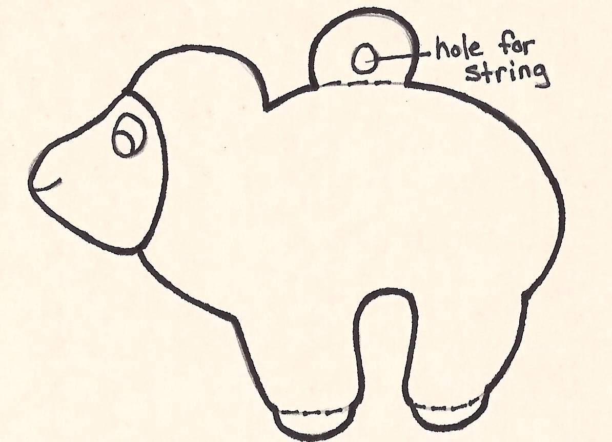 Cotton Ball Sheep Ornament